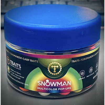 Топчета за стръв T-BAITS SNOWMAN Multicolor Pop Ups 8mm
