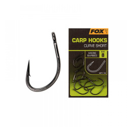Куки FOX Green CURVE SHORT, 10бр.