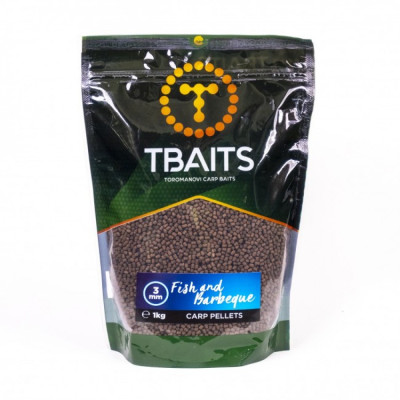 Пелети T-BAITS FISH and BARBEQUE Pellet 1kg 3mm
