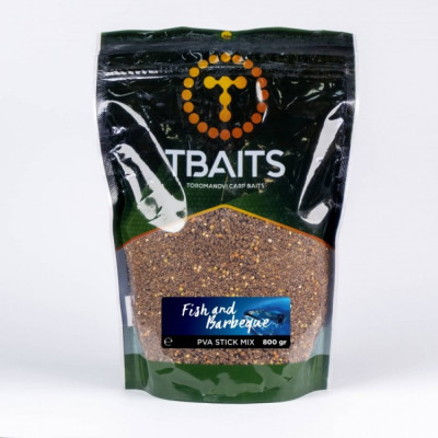 Готова ПВА смес T-BAITS FISH AND BARBEQUE PVA STICK MIX 800г