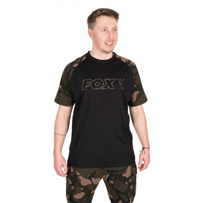 Тениска FOX BLACK/CAMO OUTLINE T-SHIRT