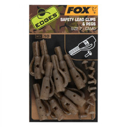 Клипс за олово FOX Edges Safety Lead Clips & Pegs - Size 7 Camo