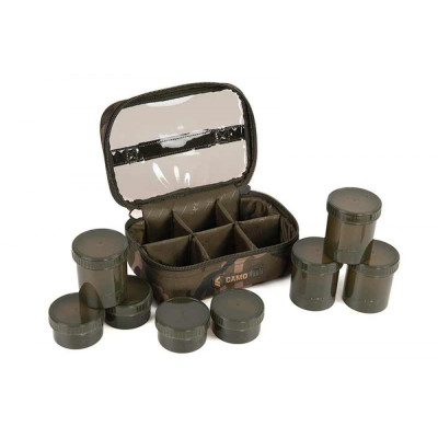 Чанта за стръв FOX Camolite 8 Pot Hookbait Case
